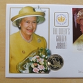 2002 The Queen's Golden Jubilee  Silver Proof 50p Coin Cover - Micronesia First Day Cover