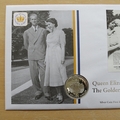 2002 The Golden Jubilee Queen Elizabeth II Silver Proof 50p Coin Cover - Ghana First Day Cover