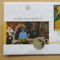2002 The Golden Jubilee HM Queen Elizabeth II Silver proof 50p Coin Cover - Bequia First Day Cover