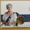 2000 The Queen Mother Centenary 5 Pounds Coin Cover - First Day Cover UK