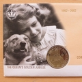 2002 The Queen's Golden Jubilee $1 Coin Cover - Guernsey First Day Cover 45p Stamp