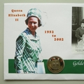 2002 Queen's Golden Jubilee BU 50p Coin Cover - Antigua & Barbuda PNC First Day Covers