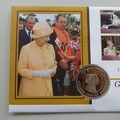 2002 The Queen's Golden Jubilee 50p Coin Cover - Falkland Islands First Day Cover