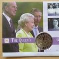 2002 The Queen's Golden Jubilee 1 Dollar Coin Cover - Pitcairn Islands First Day Cover