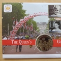 2002 The Queen's Golden Jubilee 1 Dollar Coin Cover - Saint Lucia First Day Cover