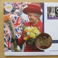 2002 The Queen's Golden Jubilee 1 Crown Coin Cover - Kiribati First Day Cover