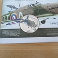 2010 Battle of Britain 70th Anniversary 5 Pounds Coin Cover - Hawker Hurricane - Gibraltar First Day Cover