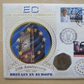 2000 25th Anniversary Britain In Europe 50p Pence Coin Cover - Benham First Day Cover