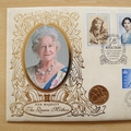 1998 75 Royal Years The Queen Mother 1923 Gold Sovereign Coin Cover - Benham Covers
