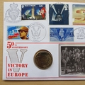 1995 VE Day 50th Anniversary 2 Pounds Coin Cover - Benham First Day Cover