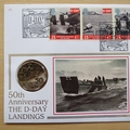 1994 50th Anniversary D-Day Landings 50p Pence Coin Cover - Benham First Day Cover