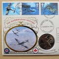 1997 The Supermarine Spitfire Crown Coin Cover - Benham First Day Cover - Signed