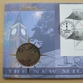 1999 Towards 2000 New Millennium 5 Rupees Coin Cover - Benham First Day Cover - Signed