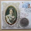 1997 Queen Victoria 1897 Silver Crown and Gold Sovereign Coin Cover - Benham First Day Cover