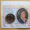 1995 95th Birthday The Queen Mother 25p Pence Coin Cover - Benham First Day Cover