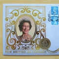 1998 New British 2 Pound Coinage Coin Cover - Benham First Day Cover - Signed