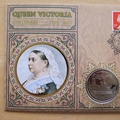 2001 Queen Victoria Death Centenary 1 Crown Coin Cover - Benham First Day Cover - Signed