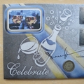 2001 Celebrate Silver Sixpence Coin Cover - Benham First Day Cover - Signed