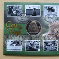 2001 Cats and Dogs 1 Crown Signed Coin Cover - Benham First Day Cover