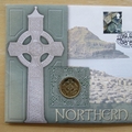 2001 Northern Ireland 1 Pound Coin Cover - Benham First Day Cover - Signed