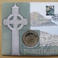 2001 Northern Ireland 25ecu Coin Cover - Benham First Day Cover - Signed