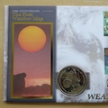 2001 First Weather Map 150th Anniversary 1 Crown Coin Cover - Benham First Day Cover