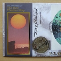 2001 Weather Map 150th Anniversary 1 Crown Coin Cover - Benham First Day Cover - Signed