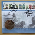 2001 Transportation Phenomenon 1 Crown Coin Cover - Benham First Day Cover - Signed