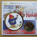 1998 Paddington Bear 40th Anniversary 1 Crown Coin Cover - Benham First Day Cover - Signed