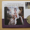 2011 Diamond Jubilee 100 Days To Go HM QE II 5 Pounds Coin Cover - UK First Day Covers