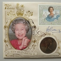 1996 Queen Elizabeth II 70th Birthday Silver Jubilee Crown Coin Cover - Benham First Day Cover