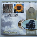 2000 The New Millennium Saving The Forest Sixpence Coin Cover - Benham First Day Cover - Signed