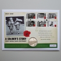 2014 A Soldier's Story First World War Centenary Silver 5 Pounds Coin Cover - Westminster FDC Cover