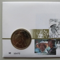 1997 Golden Wedding Anniversary HM QEII 5 Pounds Coin Cover - Royal Mint First Day Cover