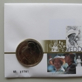 1997 Golden Wedding Anniversary HM QEII 5 Pounds Coin Cover - Royal Mint First Day Cover