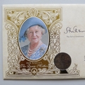 1998 75 Royal Years The Queen Mother Florin Coin Cover - UK Benham PNC First Day Covers Signed