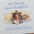 1996 HM Queen Elizabeth II 70th Birthday Guernsey 5 Pounds Coin Cover - First Day Cover