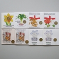 1984 - 1987 Scottish English Welsh N Ireland 1 Pound Coin Covers Set - Royal Mint First Day Cover Collection