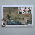 2009 Heroes of the High Seas Silver 5 Pounds Coin Cover - UK First Day Cover Westminster