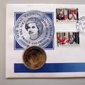 1991 Diana Royal Wedding 10th Anniversary Crown Coin Cover - Turks First Day Cover