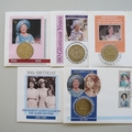 1990 The Queen Mother 90th Birthday Coin Cover Set - First Day Covers Collection