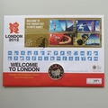 2012 Welcome To London 2012 Olympics Silver 5 Pounds Coin Cover - Westminster First Day Covers