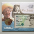 2000 Queen Elizabeth The Queen Mother 5 Pounds Banknote Coin Cover - Royal Mail First Day Covers