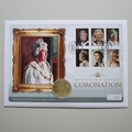 2013 Coronation 60th Anniversary Silver 5 Pounds Coin Cover - Westminster First Day Covers