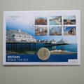 2014 Britain Beside The Sea 1oz Silver Britannia Coin Cover - Westminster First Day Covers