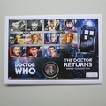 2014 BBC Doctor Who The Doctor Returns Medal Cover - Westminster First Day Covers