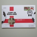 2014 Come On England Football 1oz Silver Coin Cover - Westminster First Day Covers