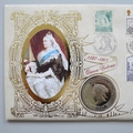 2000 Queen Victoria 1 Crown Coin Cover - Benham First Day Cover Signed by Annette Crosbie