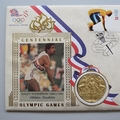 1996 Centennial Olympic Games Medal Cover - Benham First Day Covers - Daley Thompson