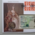 2001 Queen Victoria 5 Pounds Banknote Coin Cover - Westminster First Day Covers